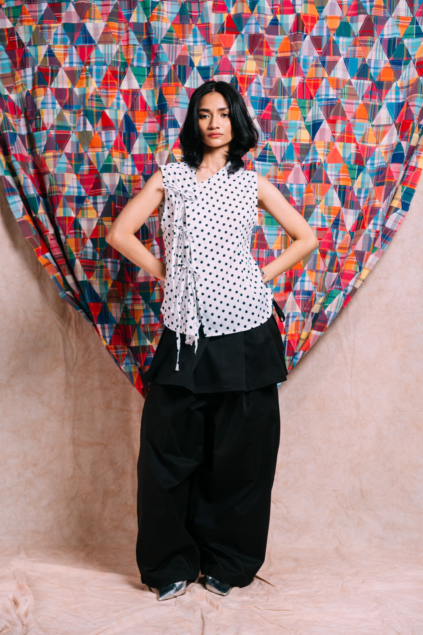 Really Wide Pants with Skirt 'Black Twill'