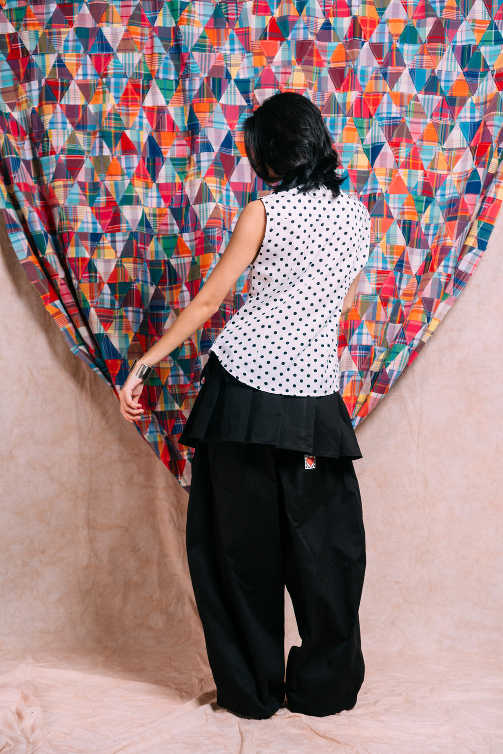 Really Wide Pants with Skirt 'Black Twill'
