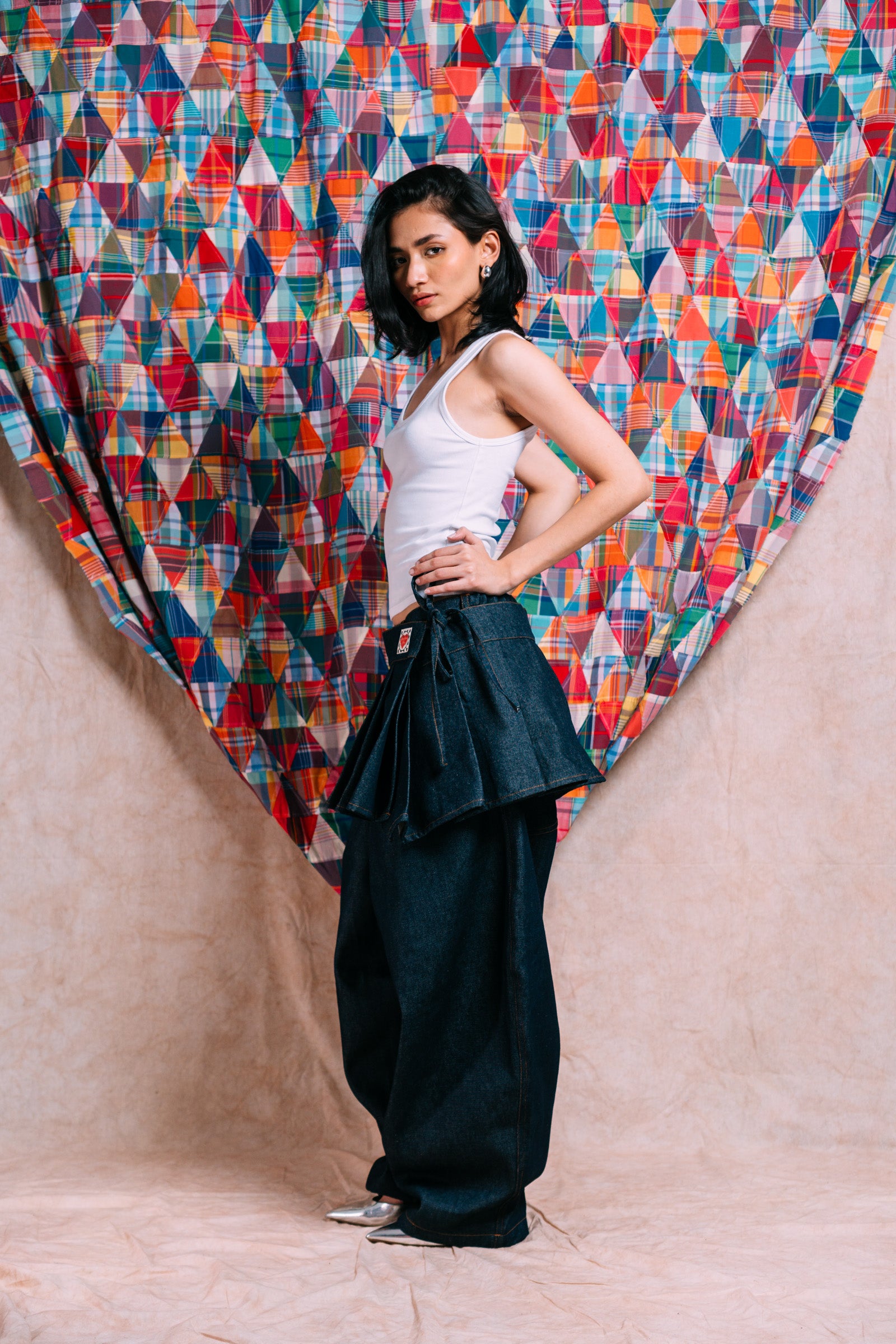 Really Wide Pants with Skirt 'Raw Indigo'