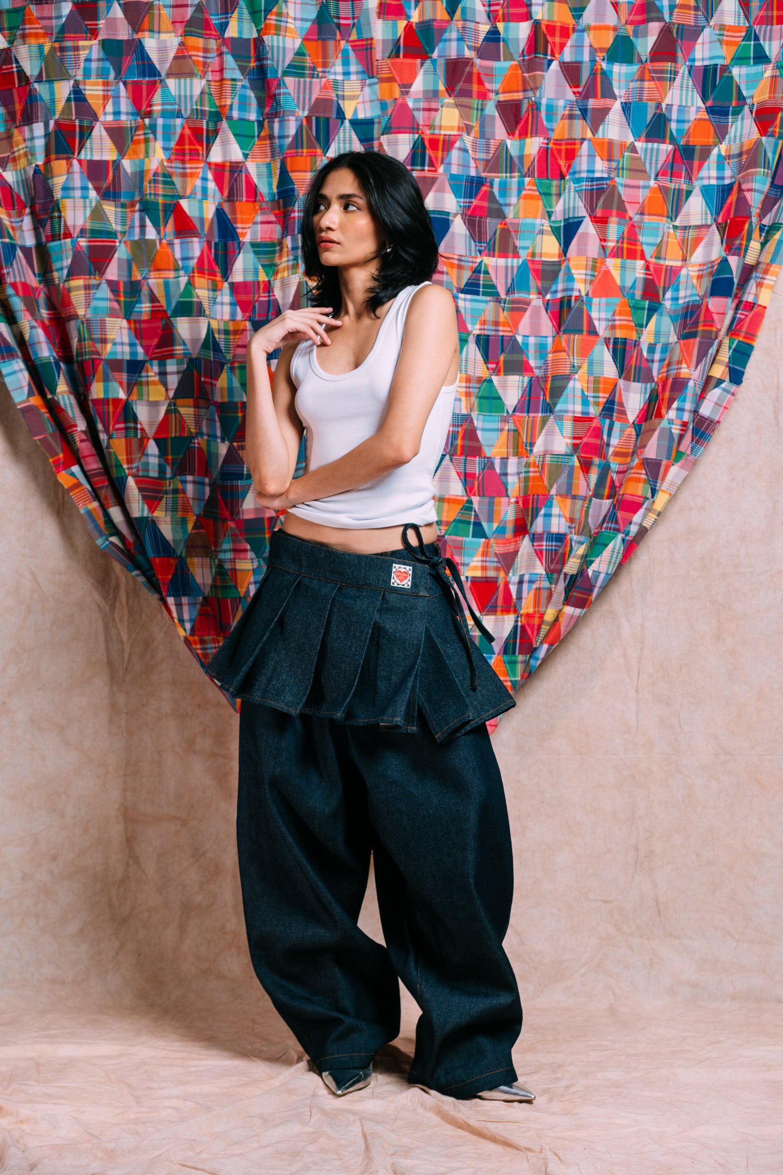 Really Wide Pants with Skirt 'Raw Indigo'