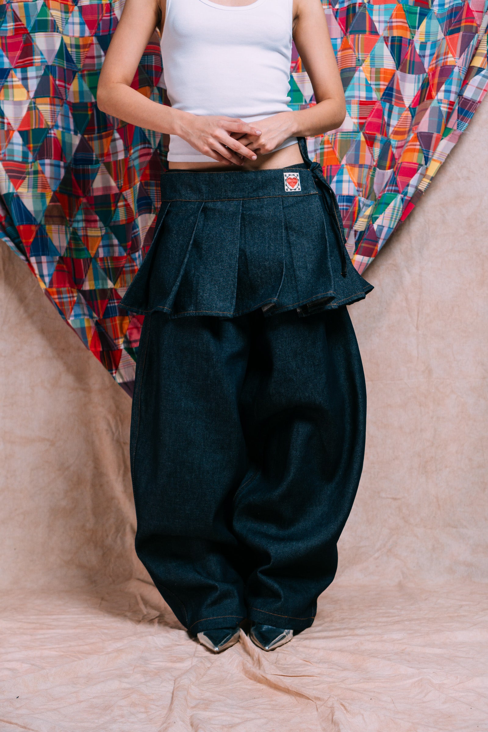 Really Wide Pants with Skirt 'Raw Indigo'