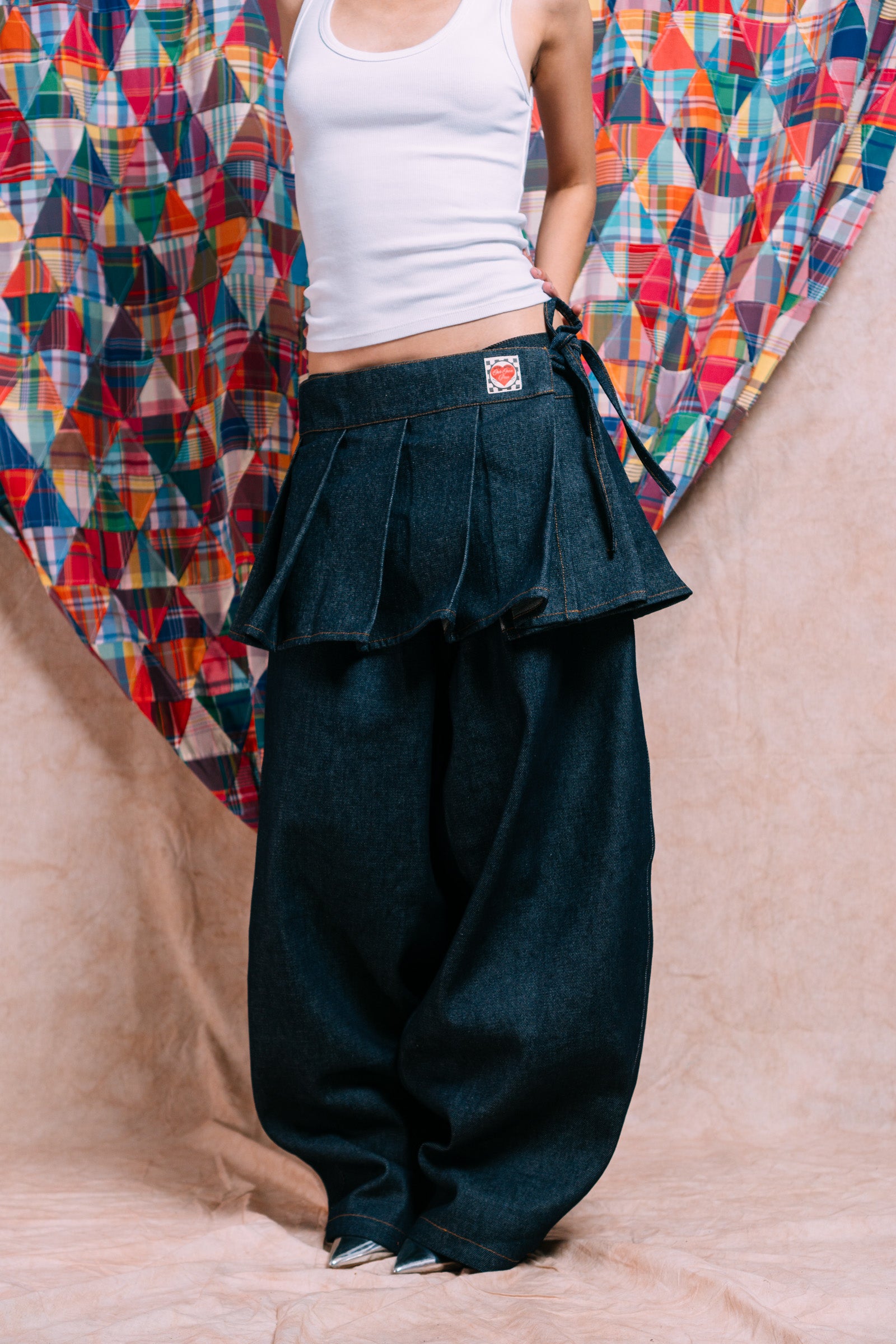 Really Wide Pants with Skirt 'Raw Indigo'