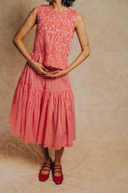 Tiered Skirt 'Red Gingham Check'
