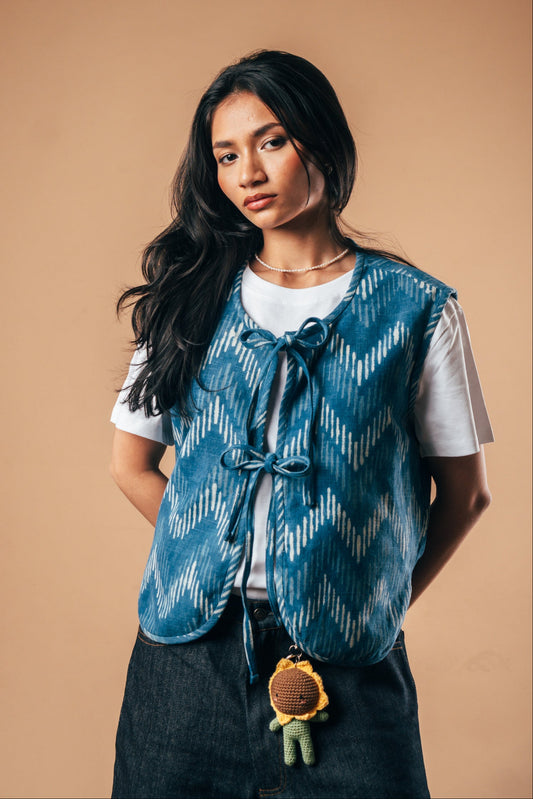 Kiki Gilet 'Indigo Dabu'