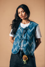 Kiki Gilet 'Indigo Dabu'