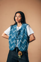 Kiki Gilet 'Indigo Dabu'