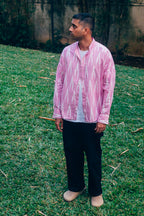 L/S Boxy Shirt 'Cotton Candy Ikat'
