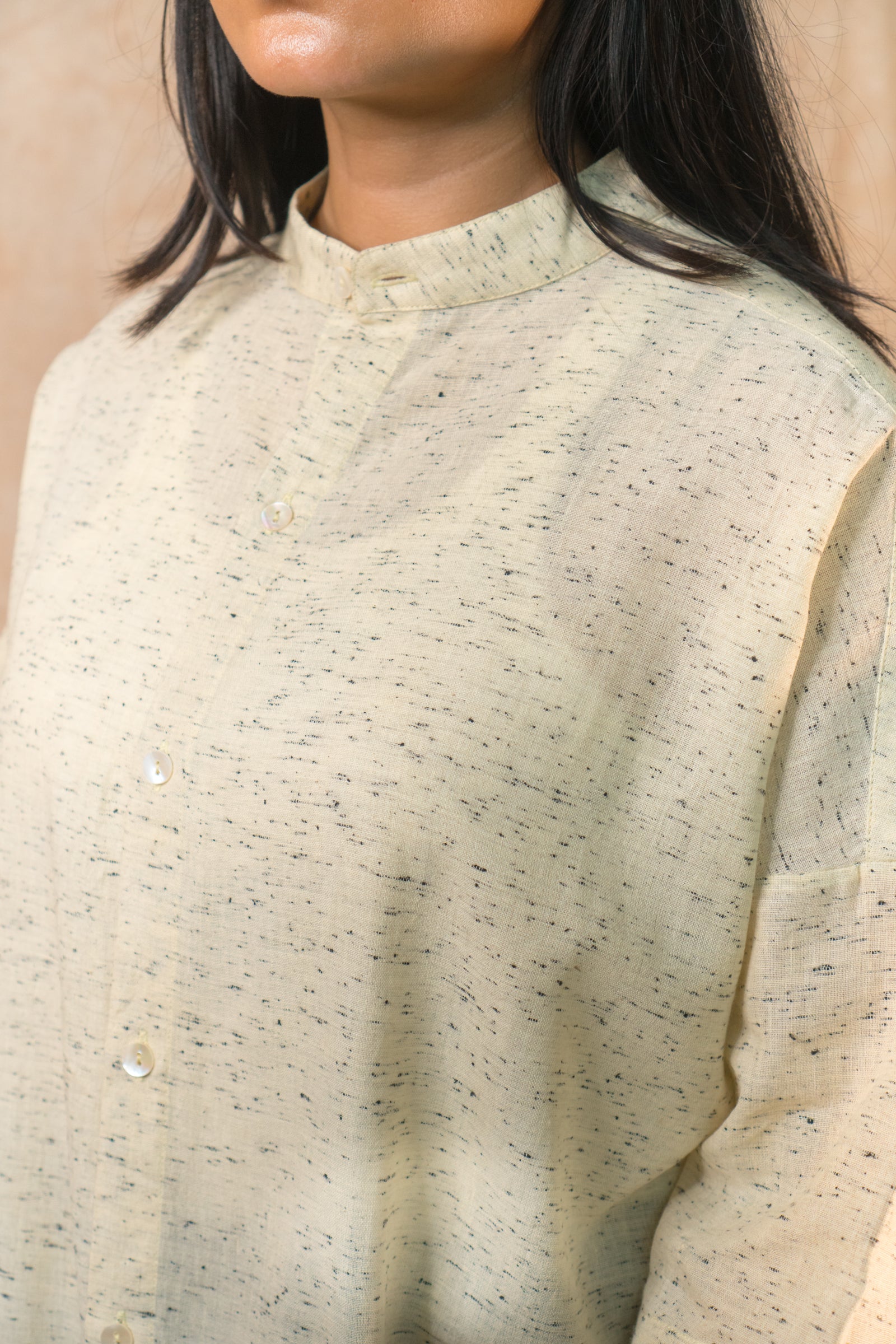Boxy Shirt 'Oatmeal Oreo Khadi'