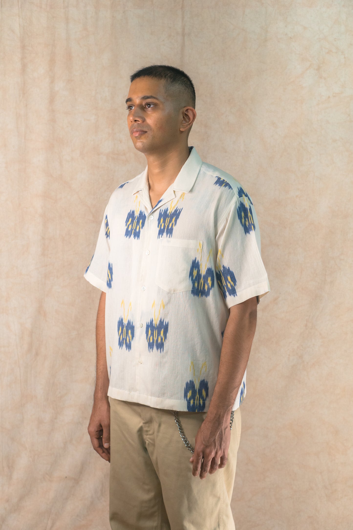 S/S Camp Shirt 'Butterfly Ikat'