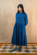 Tiered Summer Dress 'Cobalt Ikat'