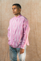 L/S Boxy Shirt 'Cotton Candy Ikat'