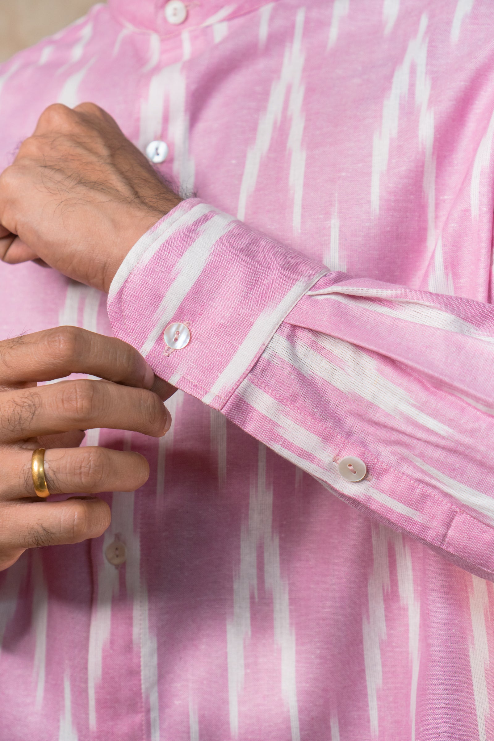 L/S Boxy Shirt 'Cotton Candy Ikat'