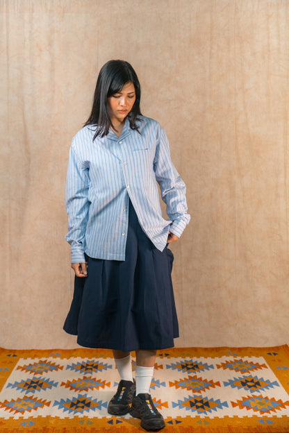 L/S Camp Shirt 'Blue Oxford Khadi'