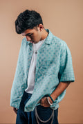 S/S Camp Shirt 'Mint Checkers Khadi'