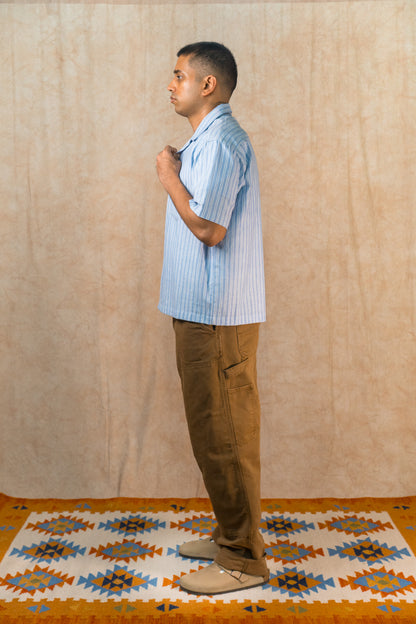 S/S Camp Shirt 'Blue Oxford Khadi'