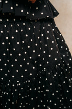 Tiered Skirt 'Black Polka Dots'