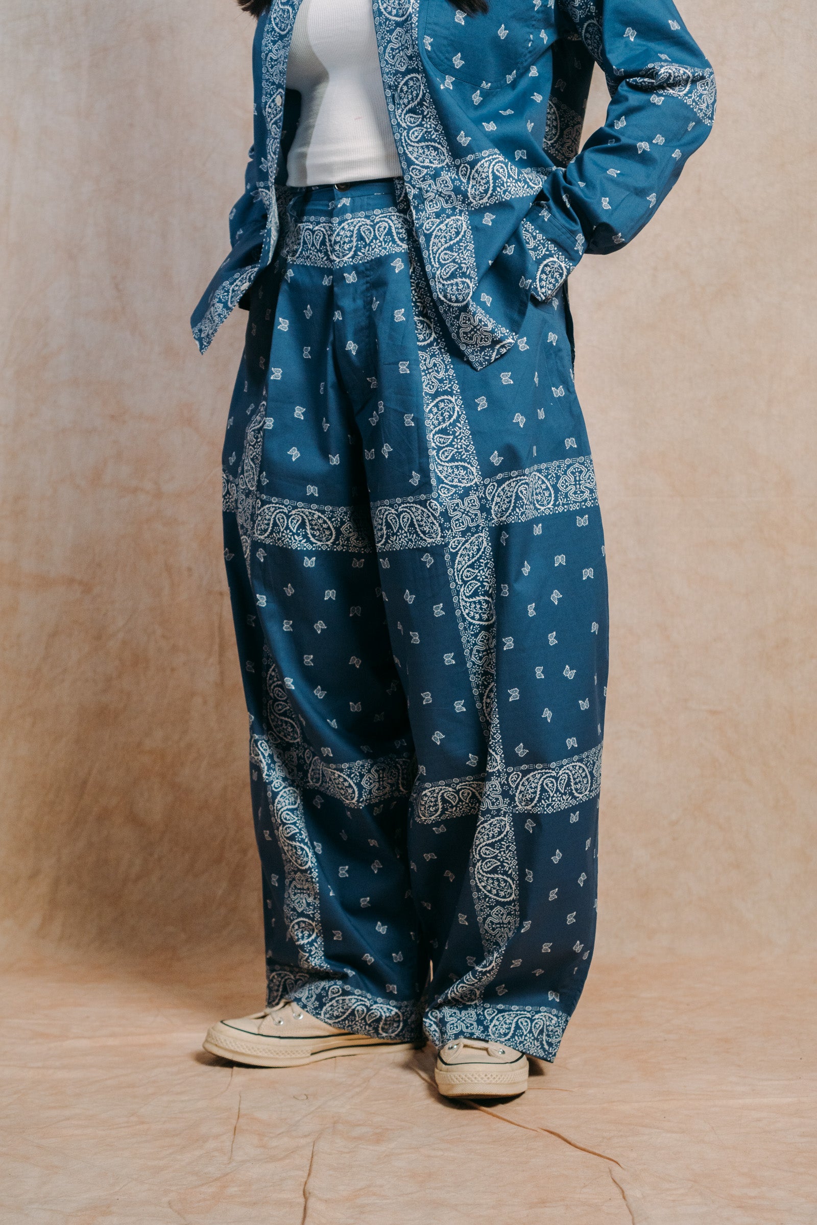 Really Wide Pants 'Blue Paisley'