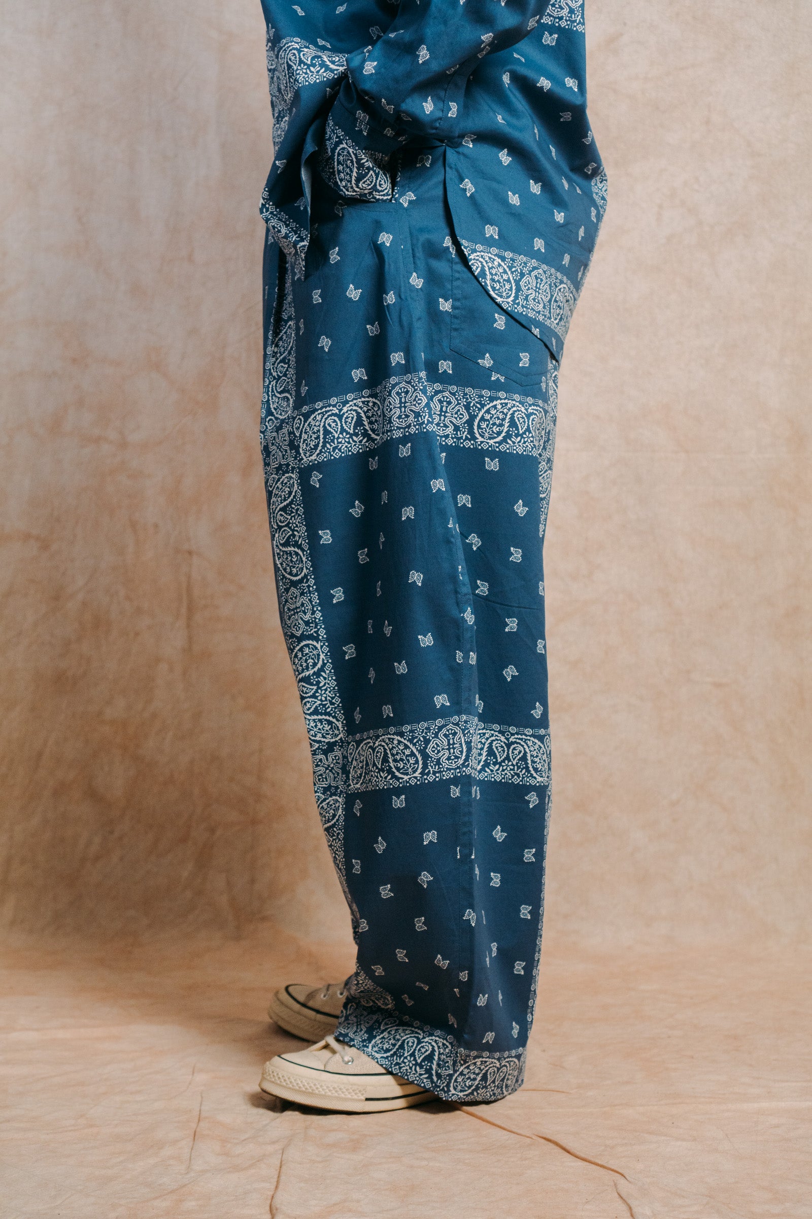 Really Wide Pants 'Blue Paisley'