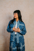 Sunday Morning Shirt 'Blue Paisley'