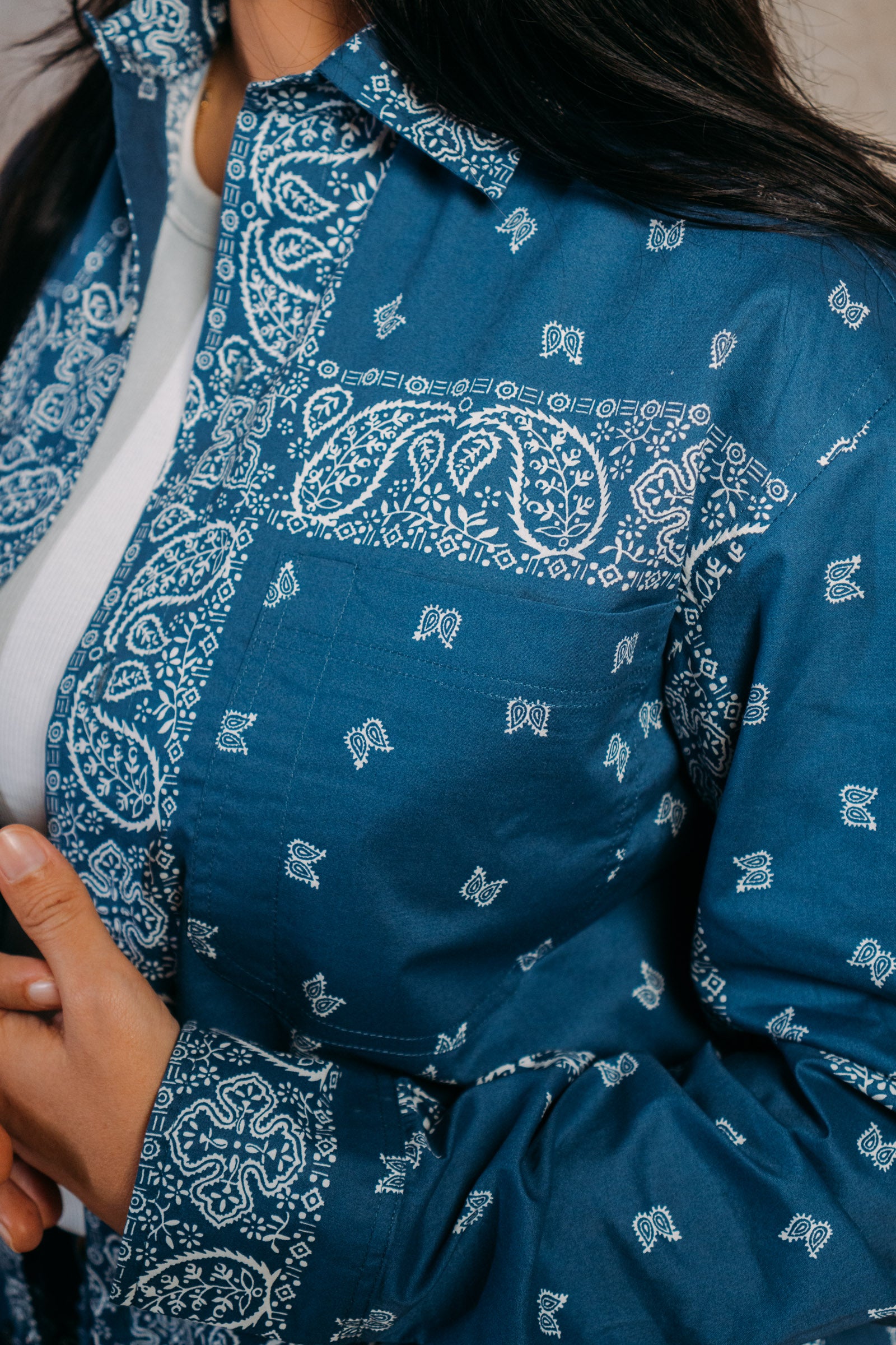 Sunday Morning Shirt 'Blue Paisley'