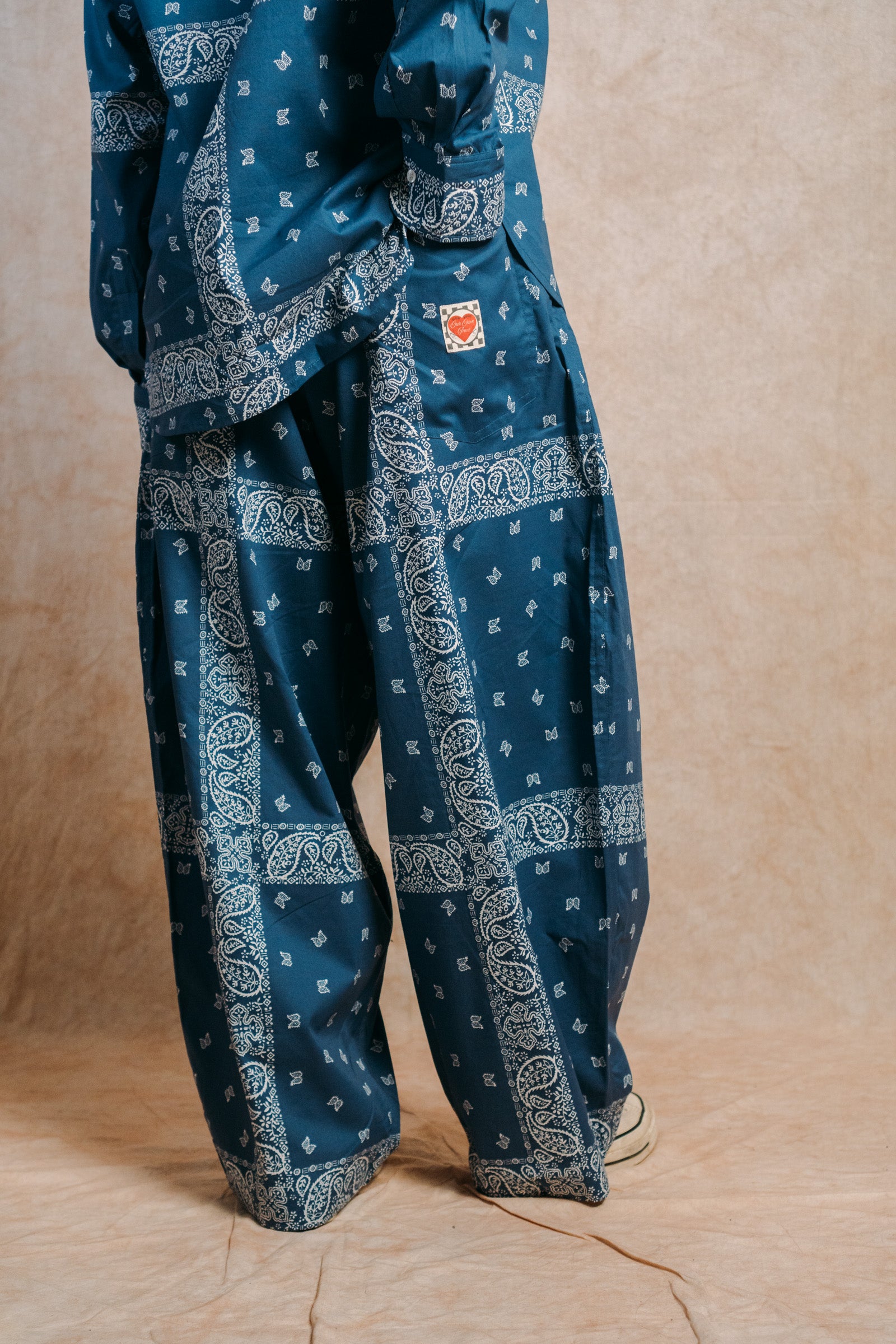 Really Wide Pants 'Blue Paisley'