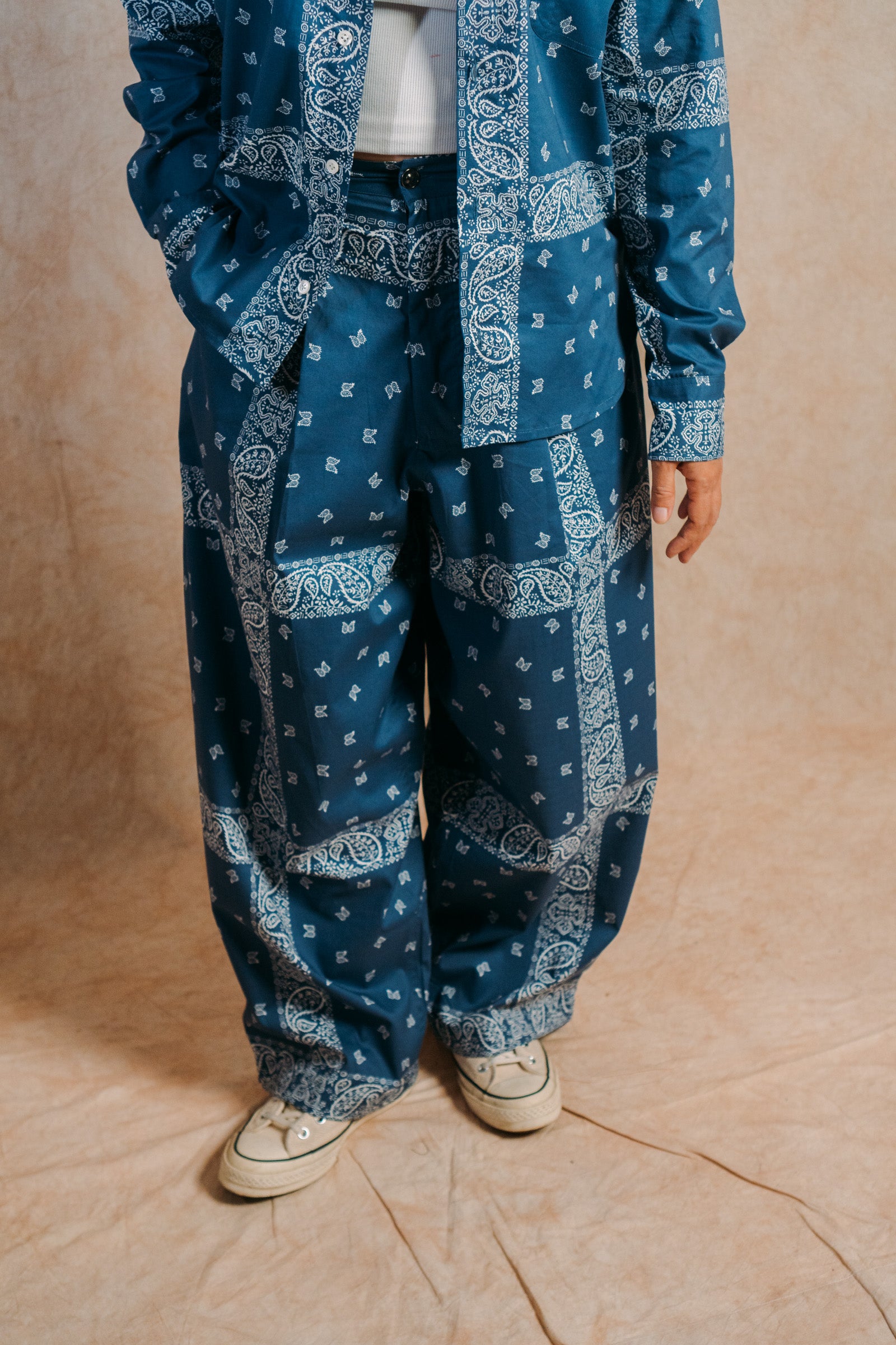 Really Wide Pants 'Blue Paisley'