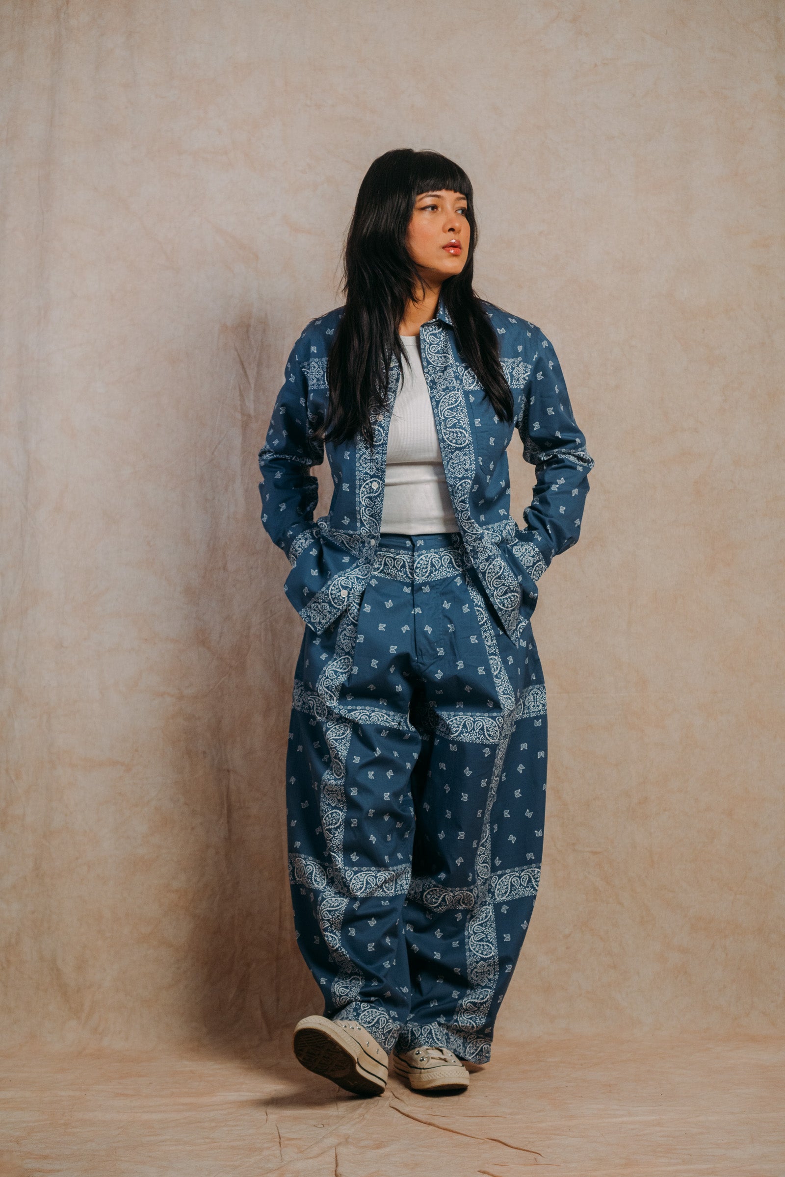 Sunday Morning Shirt 'Blue Paisley'