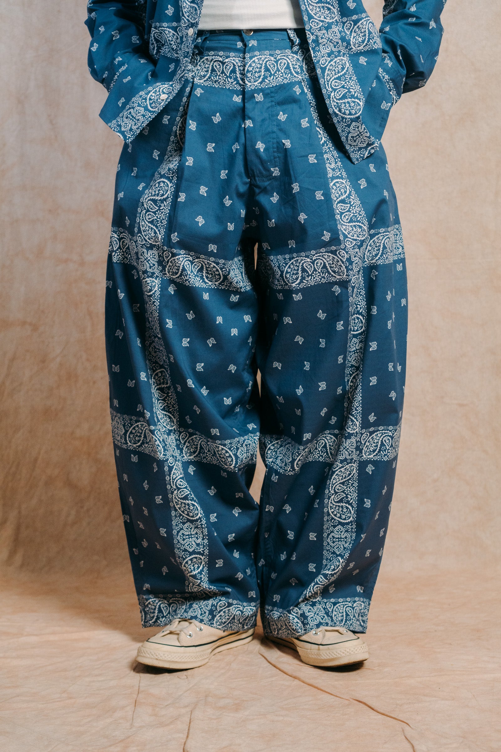 Really Wide Pants 'Blue Paisley'