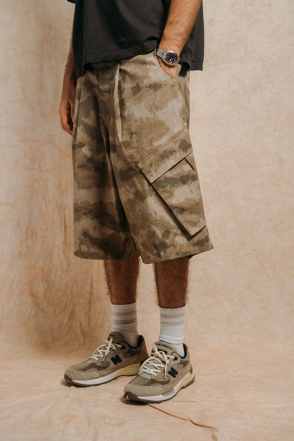 Balloon Cargo Shorts 'Diffused Brown Camo Ripstop'