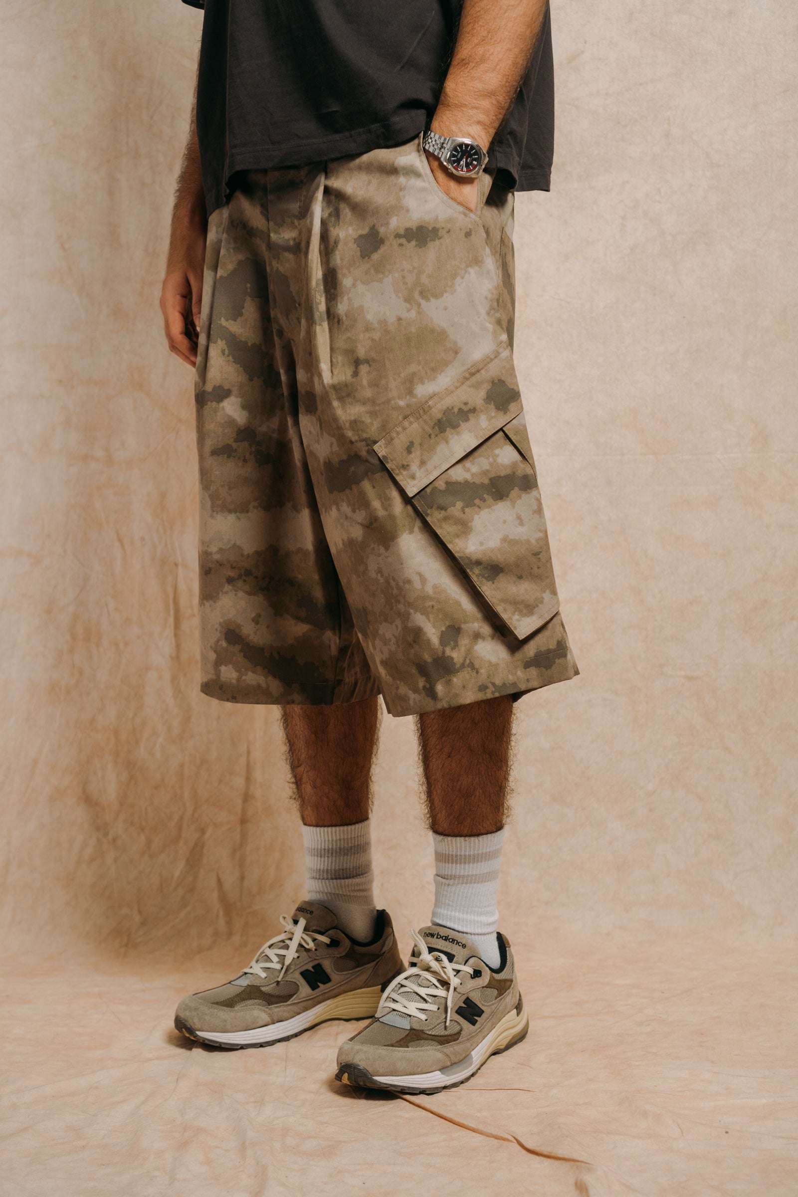 Balloon Cargo Shorts 'Diffused Brown Camo Ripstop'