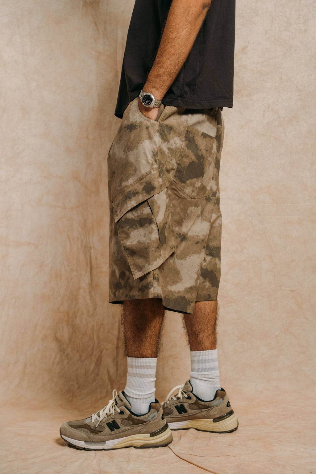 Balloon Cargo Shorts 'Diffused Brown Camo Ripstop'