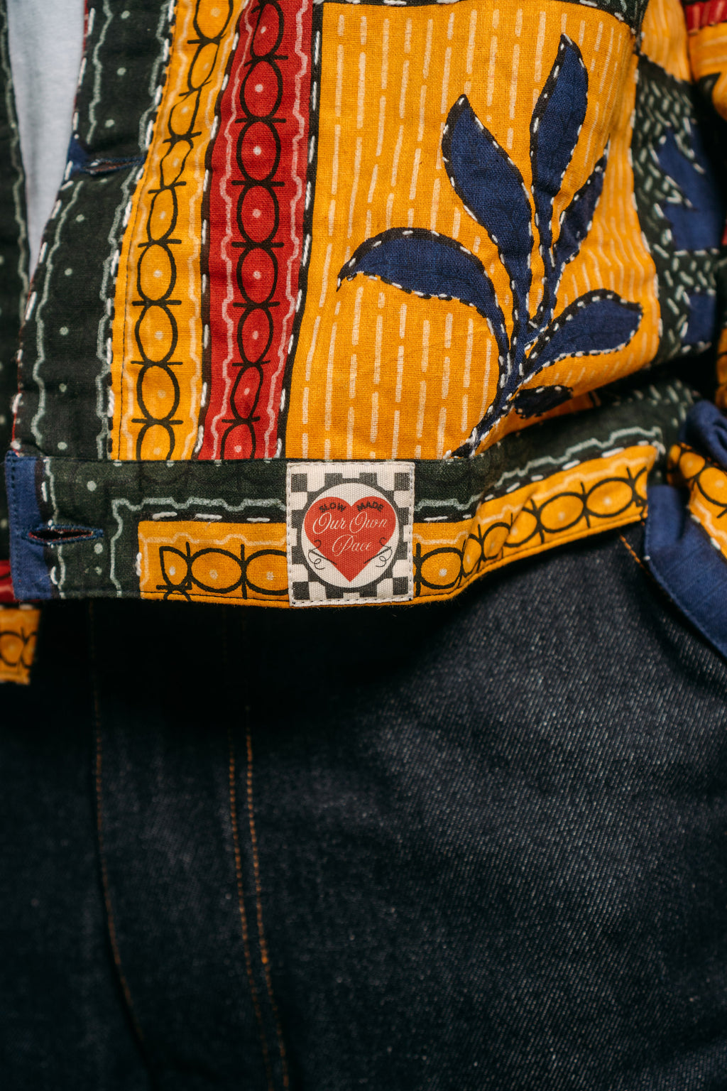 Work Jacket 'Upcycled Botanical Kantha'