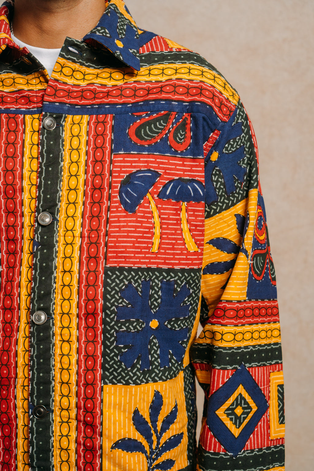 Work Jacket 'Upcycled Botanical Kantha'