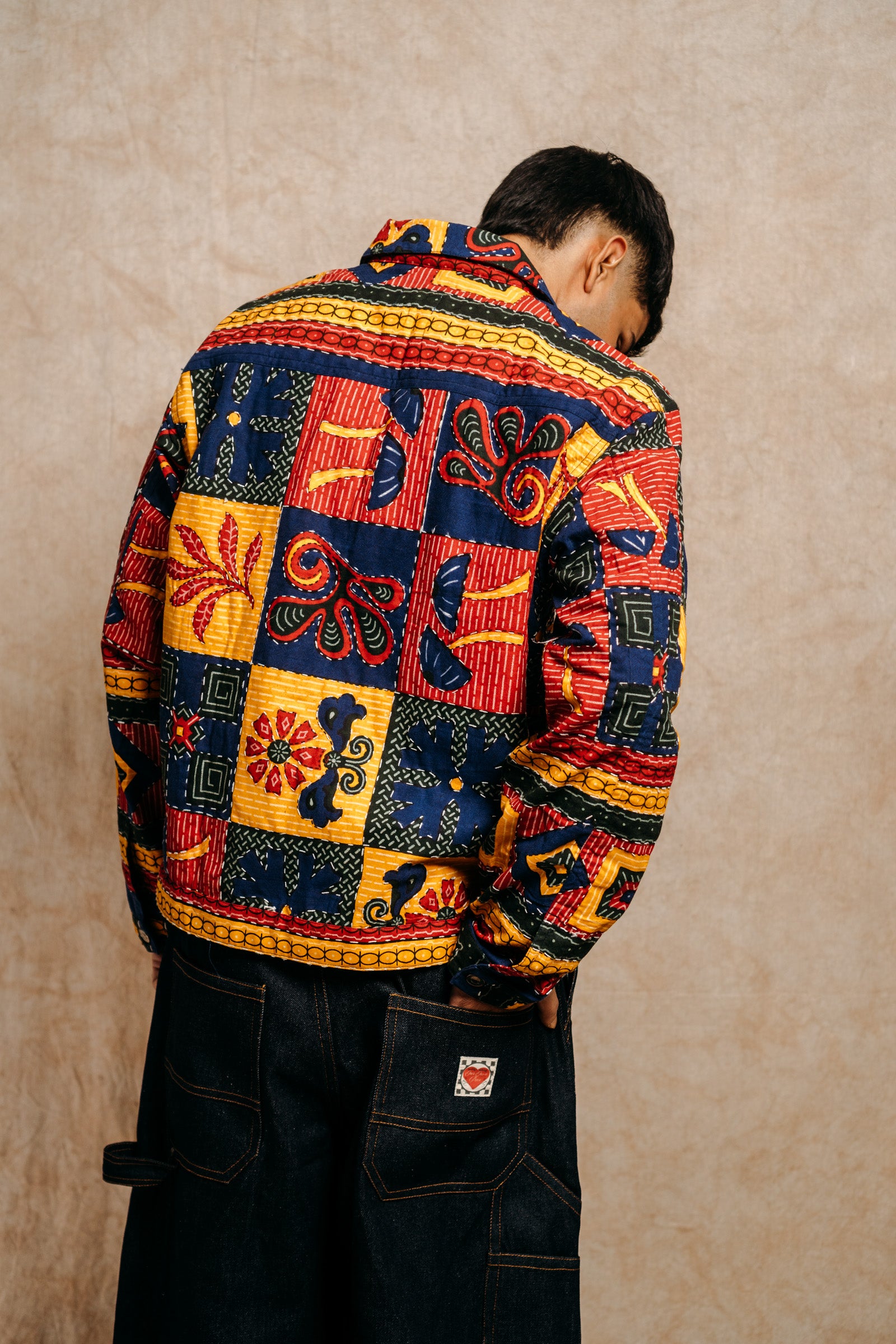 Work Jacket 'Upcycled Botanical Kantha'