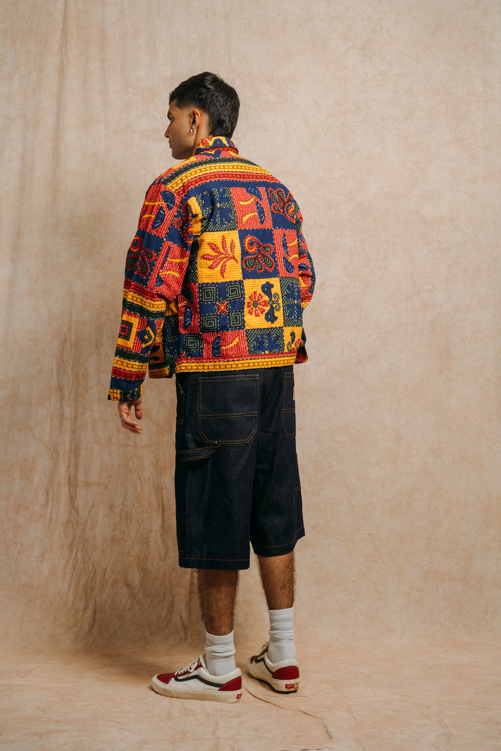 Work Jacket 'Upcycled Botanical Kantha'