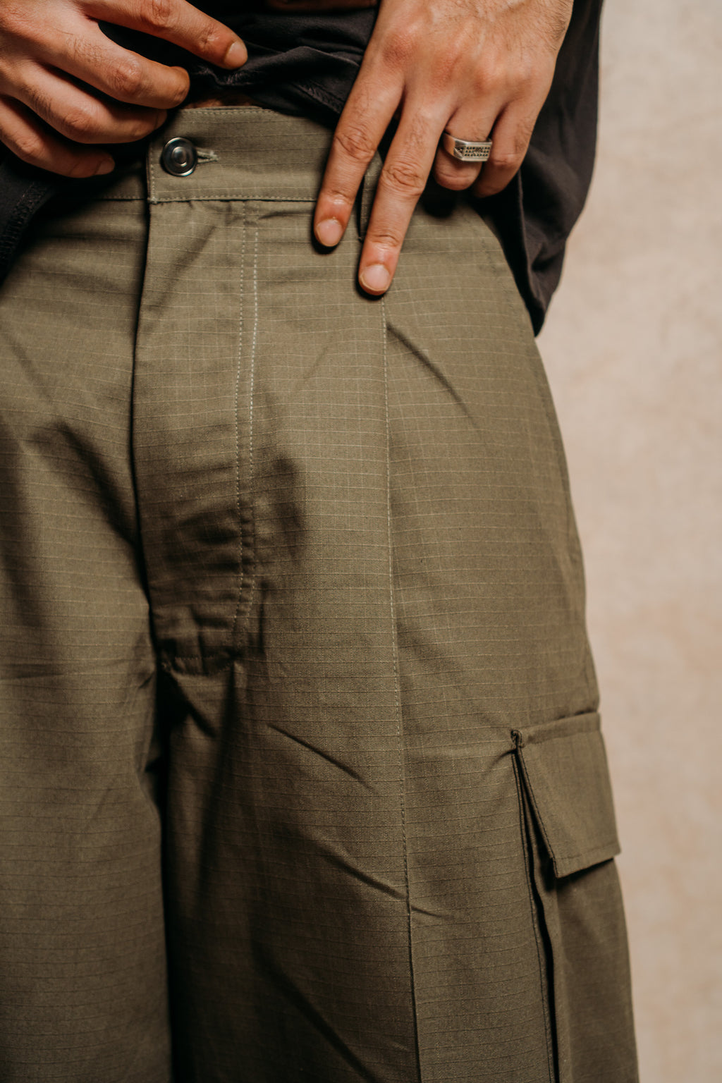 Vintage Cargo Pants 'Olive Ripstop'