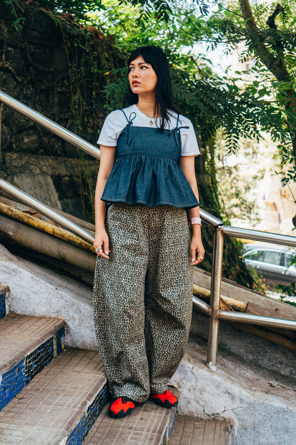 Horseshoe Pants 'Leopard Print Twill'