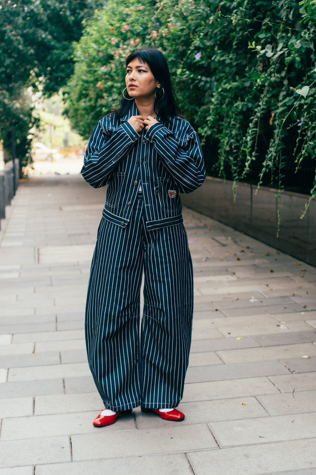 Denim Work Jacket 'Railroad Stripe'