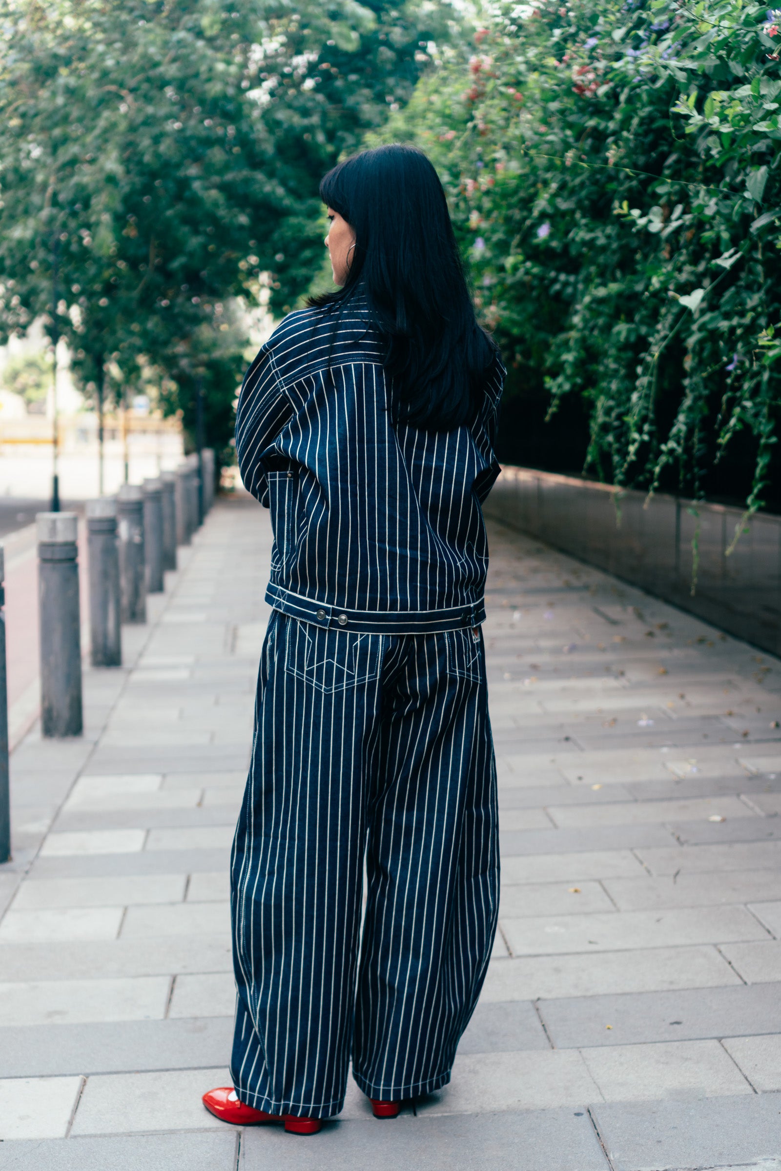 Denim Work Jacket 'Railroad Stripe'