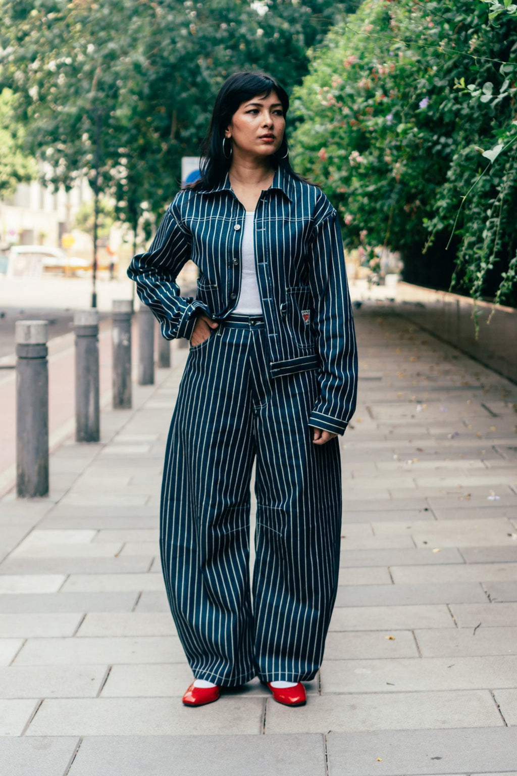 Denim Work Jacket 'Railroad Stripe'