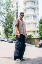 Balloon Cargo Pants 'Black Canvas'