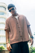 Crochet Shirt 'Brown'