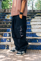 Balloon Cargo Pants 'Black Canvas'