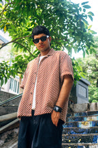 Crochet Shirt 'Brown'
