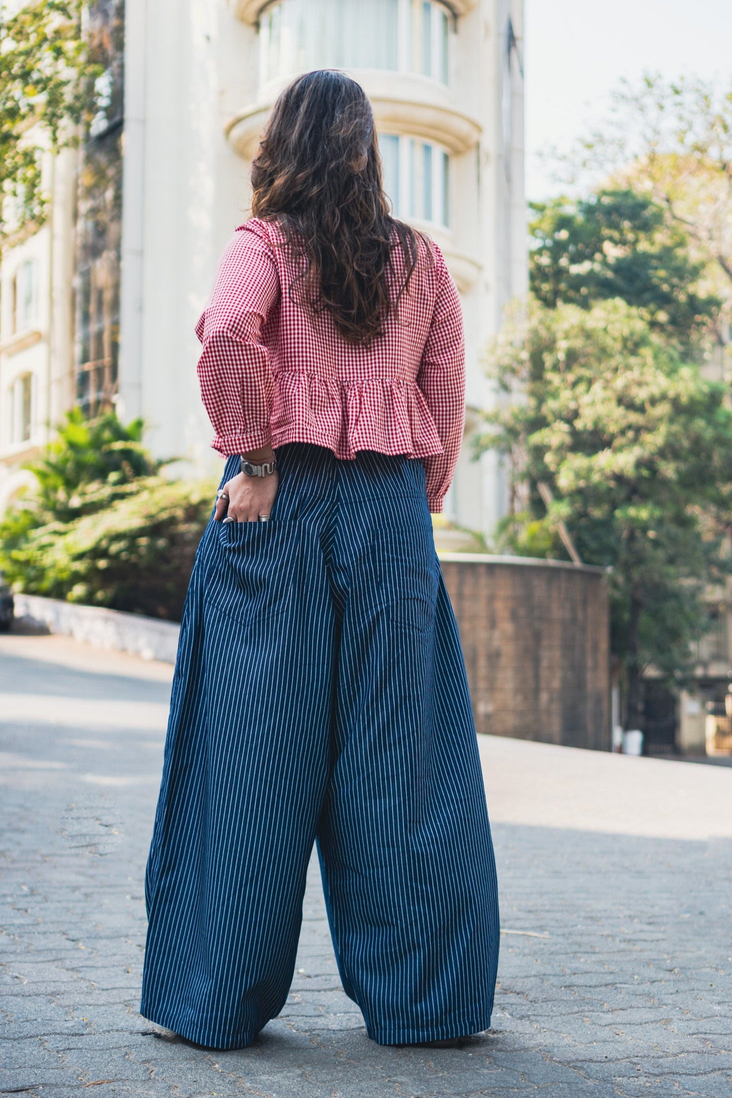 Really Wide Pants 'Blue Stripes'