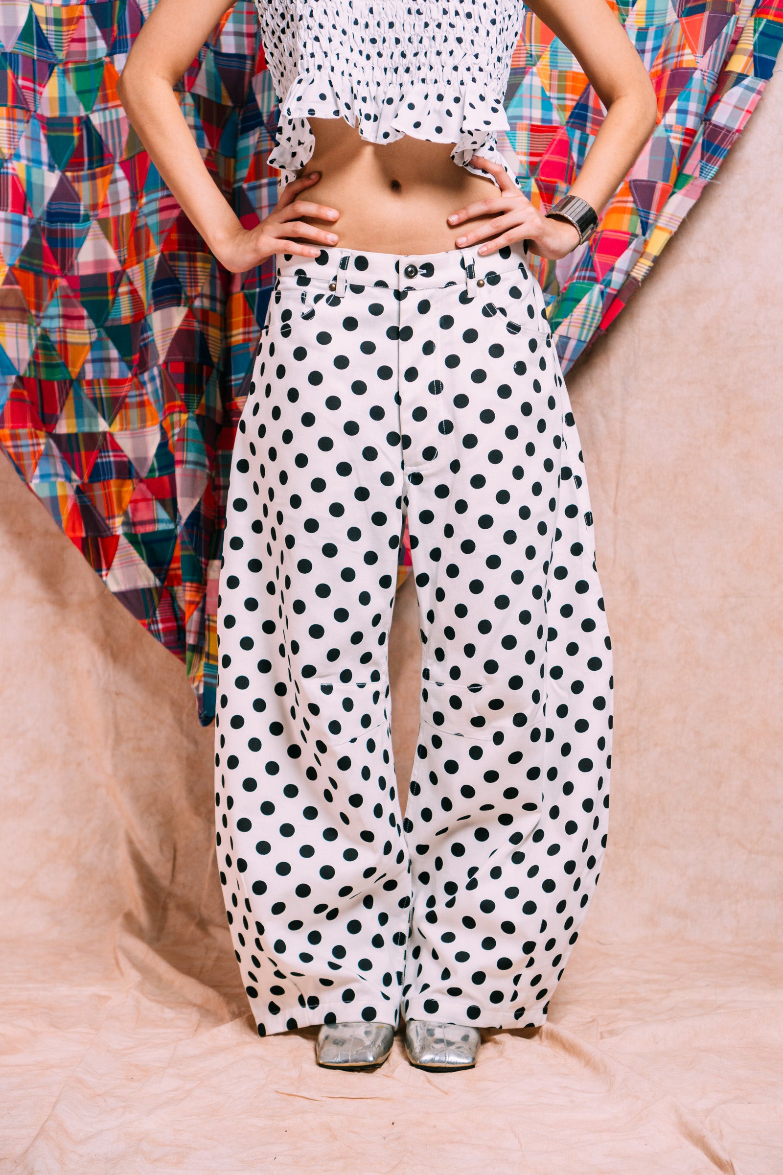 I'm A Star Horseshoe Jeans 'Black Polka Dots'