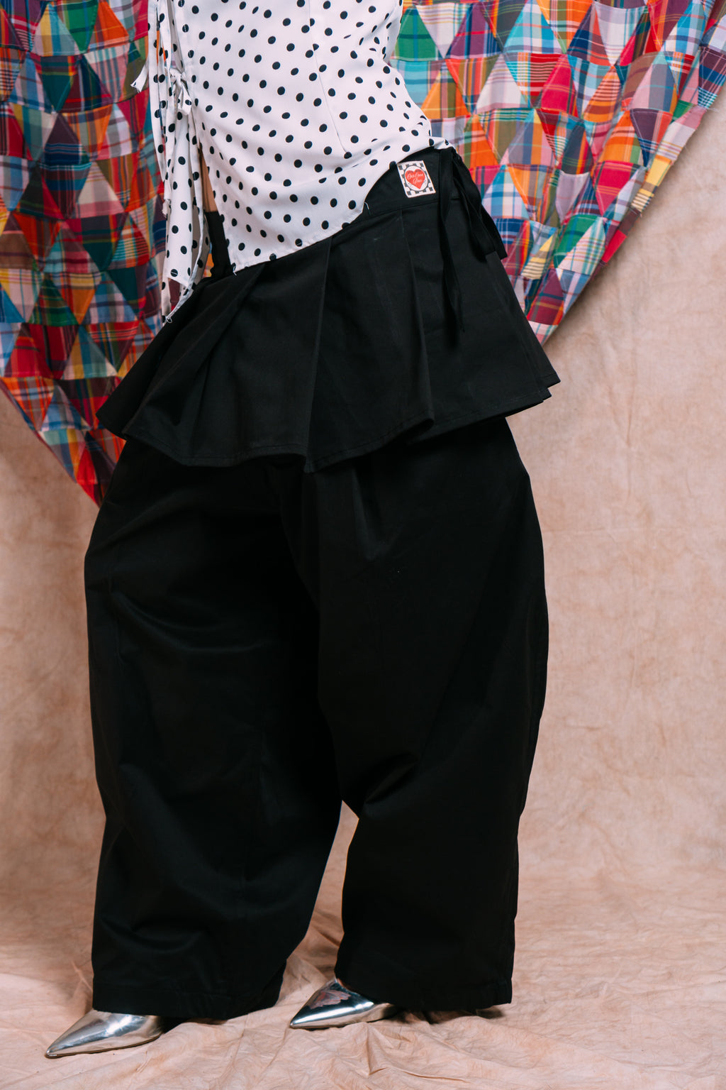 Really Wide Pants with Skirt 'Black Twill'