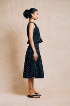 Tiered Skirt 'Black Polka Dots'