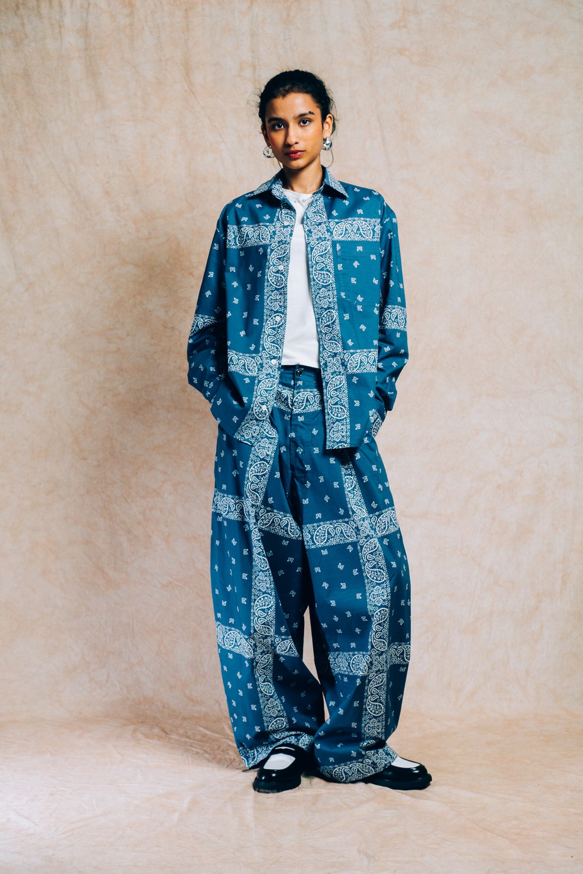Sunday Morning Shirt 'Blue Paisley'