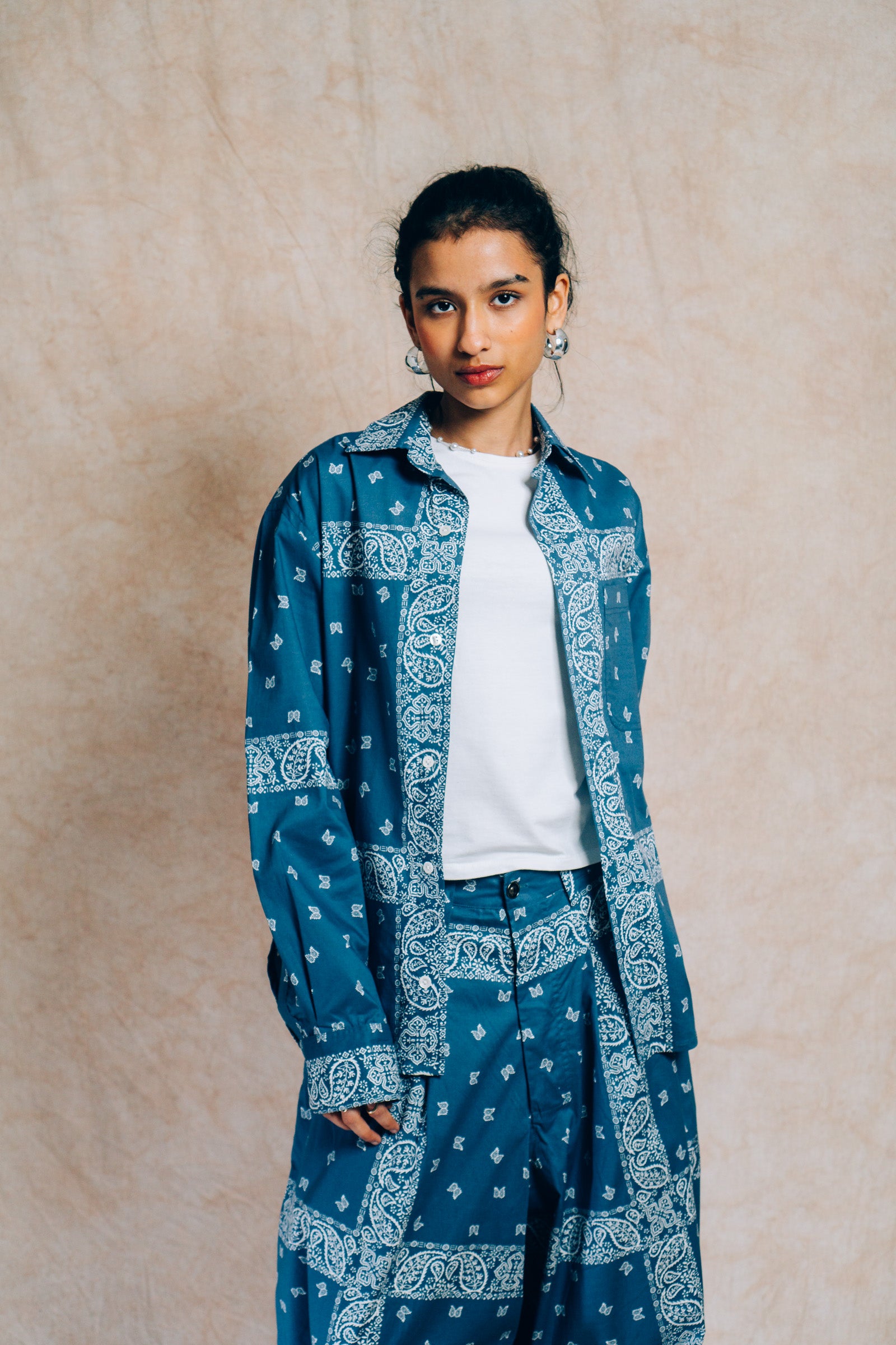 Sunday Morning Shirt 'Blue Paisley'